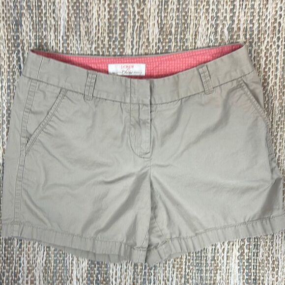 J. Crew Chino Khaki Shorts Size 4 - Picture 1 of 5